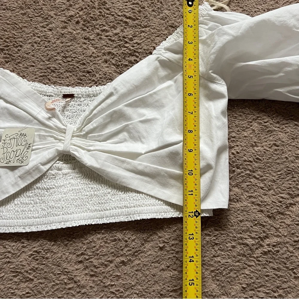 NWT Free People Cotton Cropped Smock Daisy Top Preppy Cottage Coquette Sz‎ L
